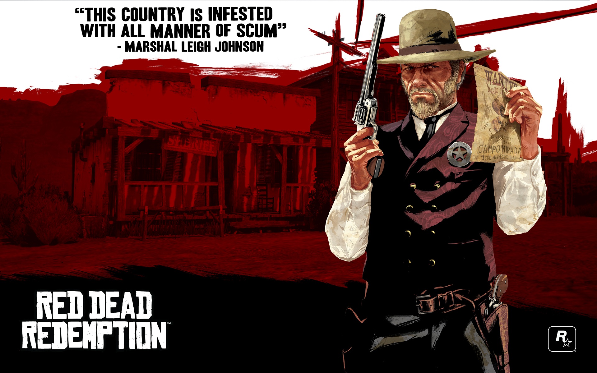 Red Dead Redemption Wallpapers - Red Dead Redemption Marshal - HD Wallpaper 