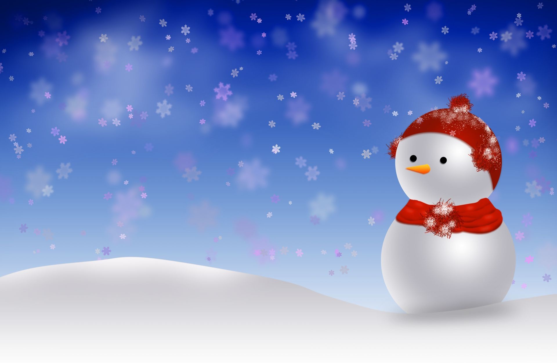 New Year Winter Snow Christmas Snowman Snowflake Season - High Resolution Christmas Background - HD Wallpaper 