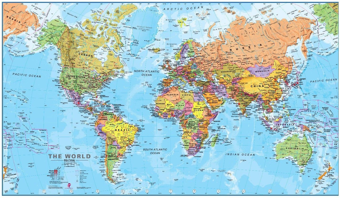 World Map Political Hd Download - HD Wallpaper 