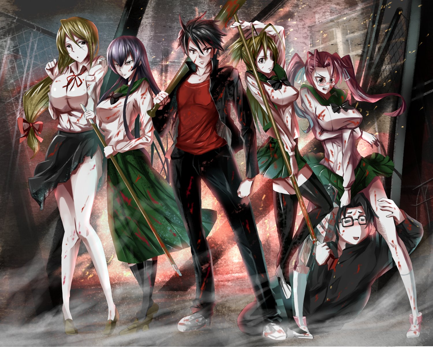 Highschool Of The Dead 1500x1200 Wallpaper teahub.io