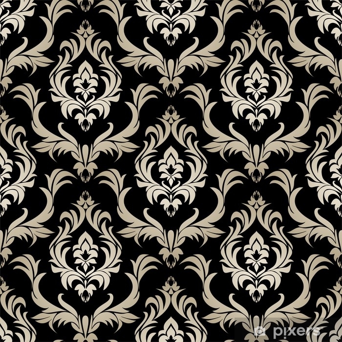 Chocolate And Gold Damask - HD Wallpaper 