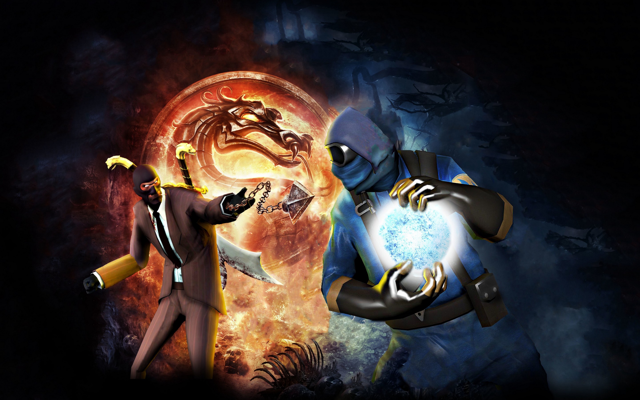 Wallpaper Spy, Pyro, Team Fortress 2, Mortal Kombat, - Mortal Kombat Iphone Xr - HD Wallpaper 