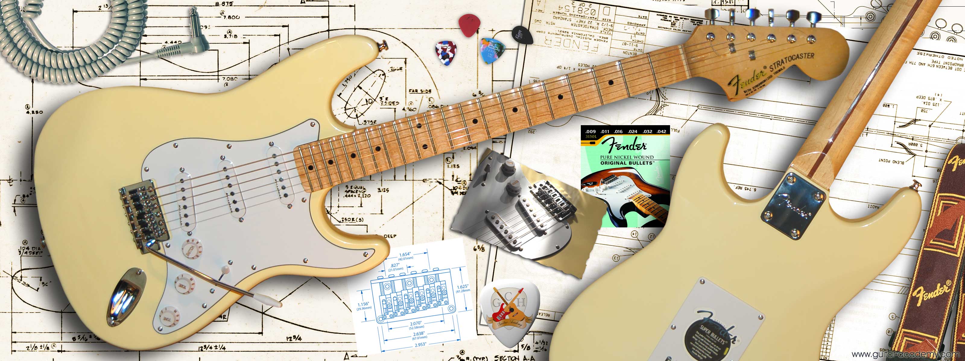 Guitar Wallpaper For Dual Monitors, Yngwie Malmsteenfender - Dual Monitor Wallpaper Guitar - HD Wallpaper 