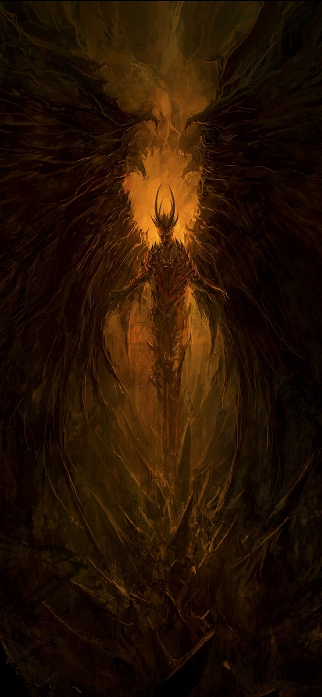 Demon wings satan lucifer hell artwork morningstar wallpaper