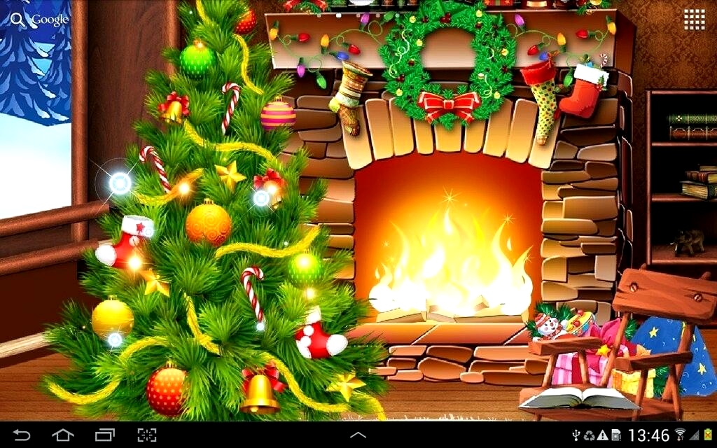Christmas Live Wallpaper Pc Postimage Co Christmas - Christmas Background  With Fireplace Cartoon - 1024x640 Wallpaper 