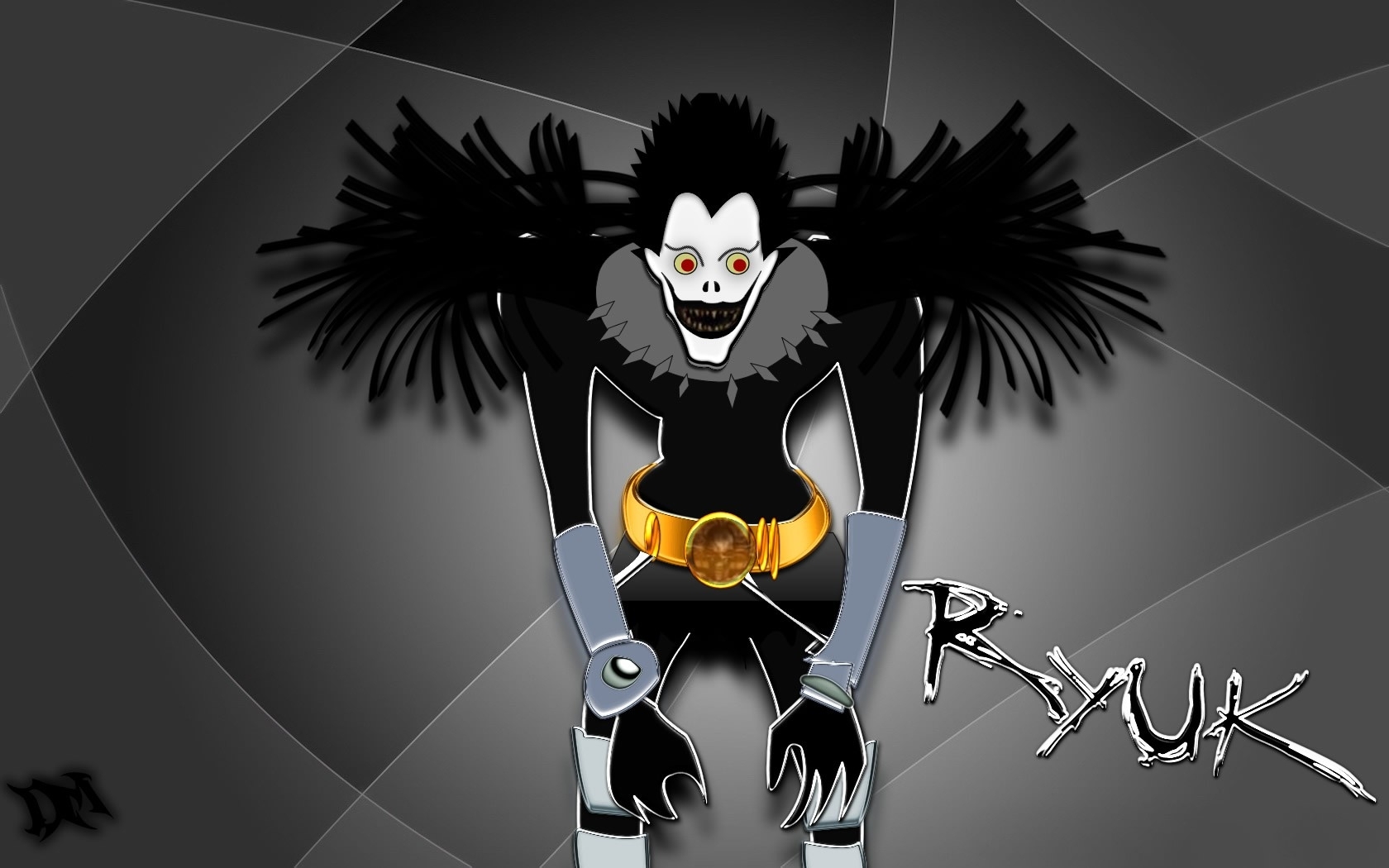 Death Note Light Black Death Dark Grey Ryuk Note Anime - Black Note Anime - HD Wallpaper 