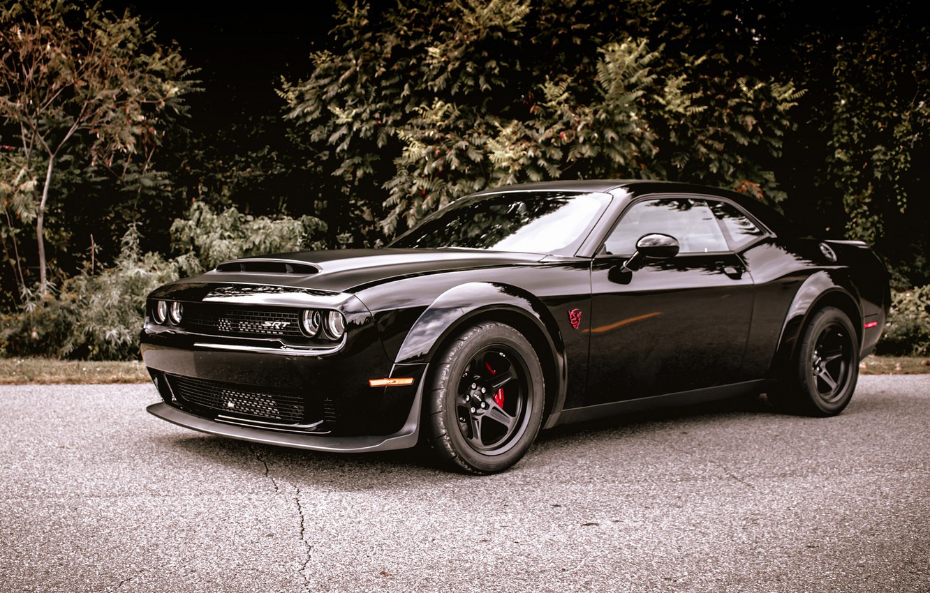 Dodge Challenger Srt Demon Negro - HD Wallpaper 