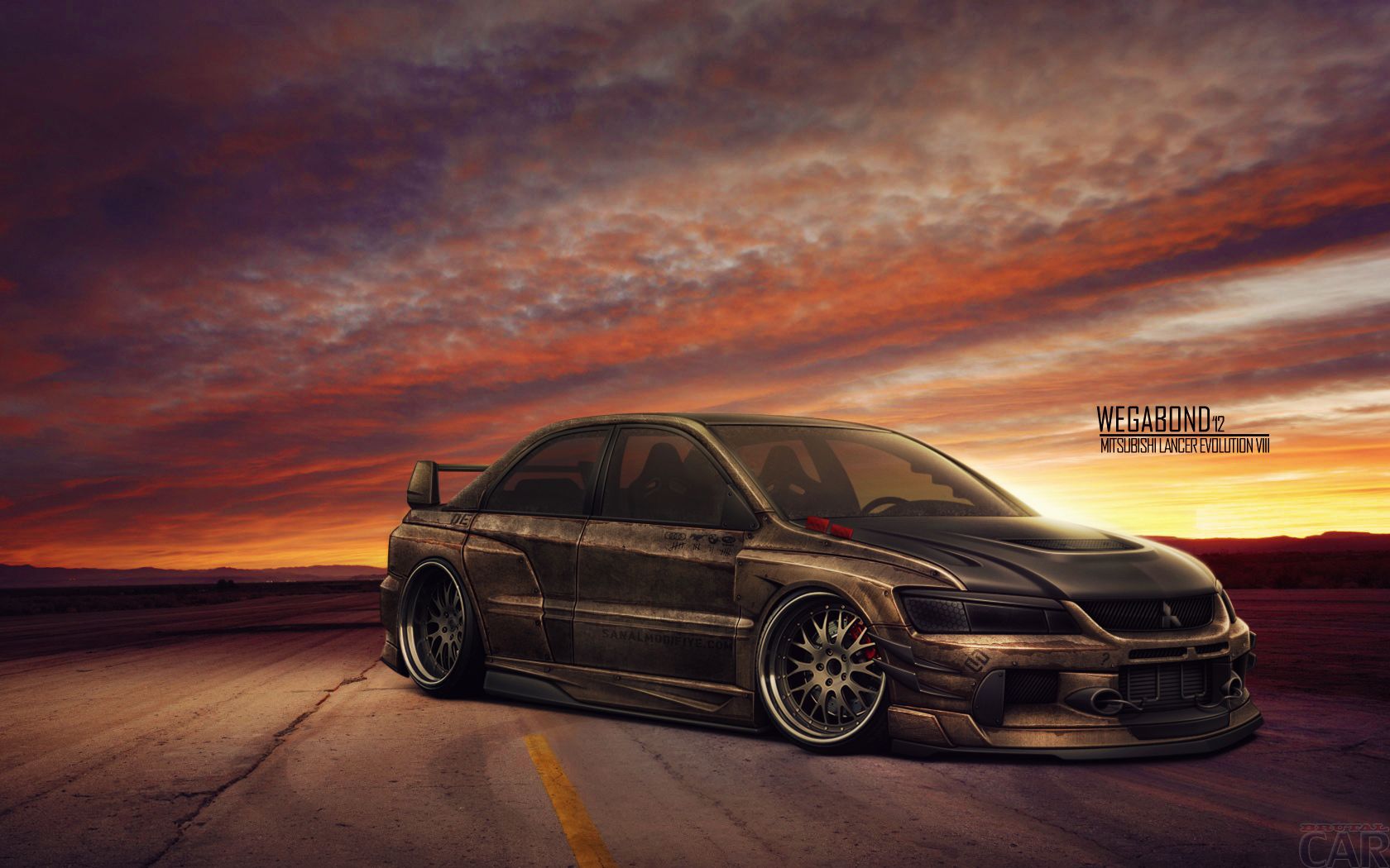 Wallpaper With A Manly Car Mitsubishi Lancer Evolution - Mitsubishi Lancer Evo - HD Wallpaper 