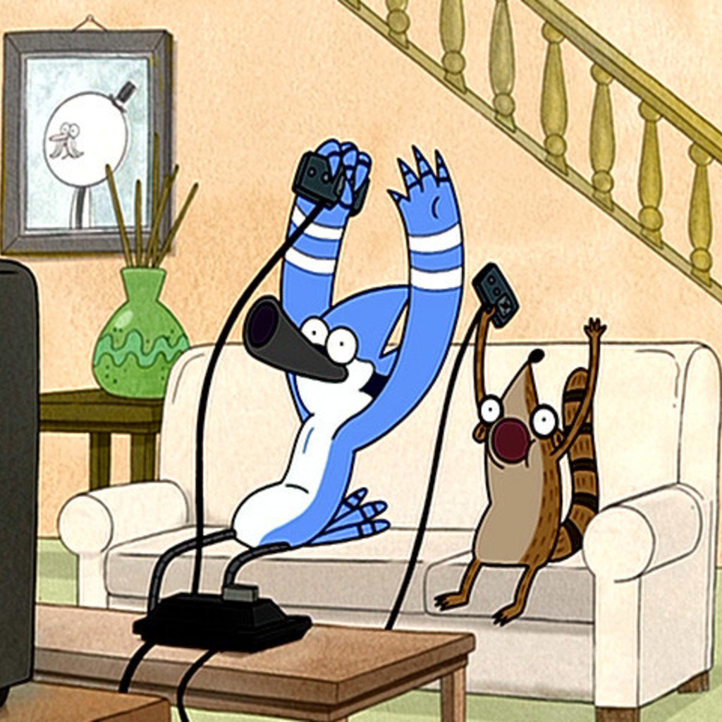 Regular Show Playing Video Games Wallpaper For Ipad - Regular Show Playing Video Games - HD Wallpaper 