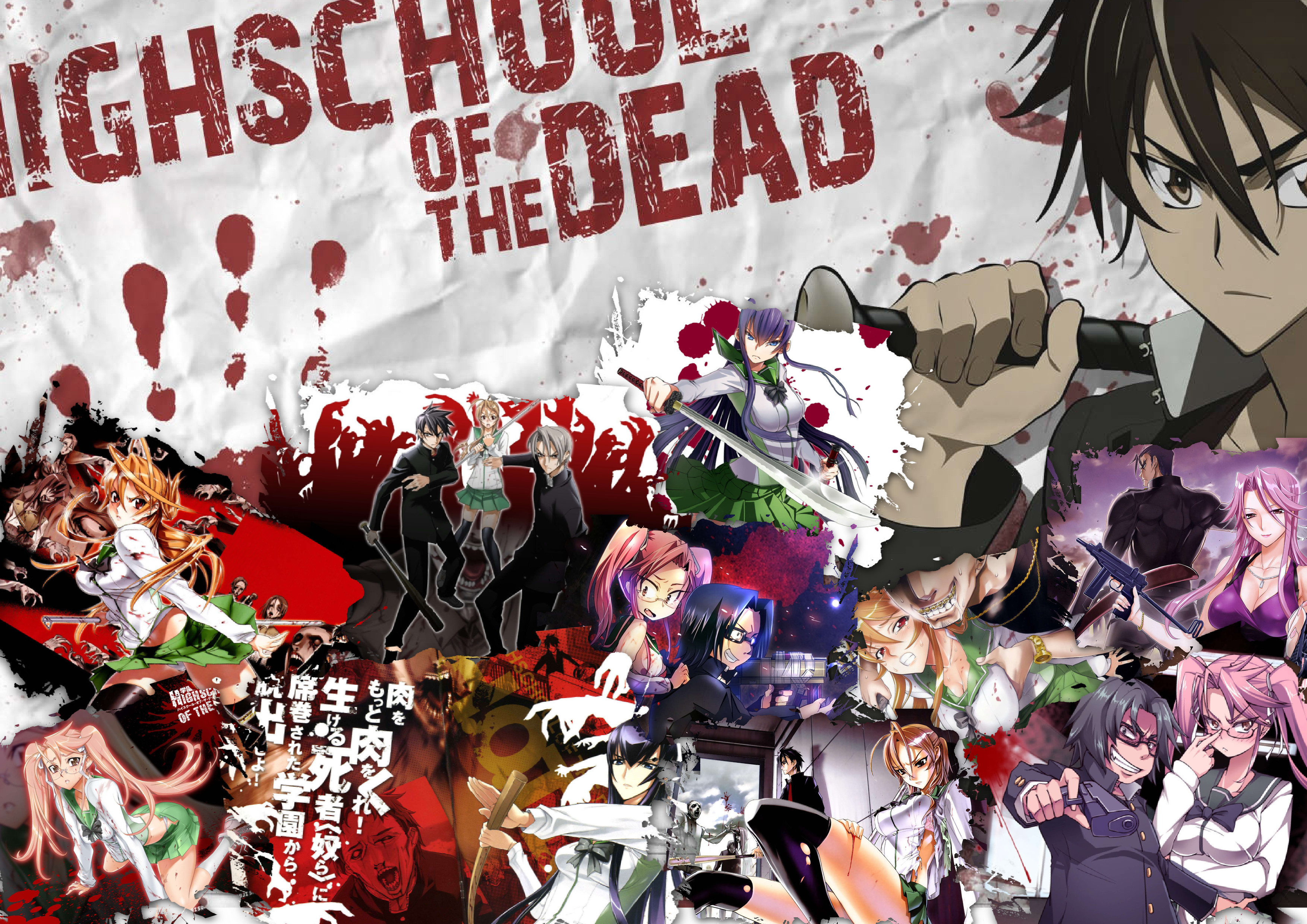 Grand Highschool Of The Dead - High School Of The Dead Background - HD Wallpaper 