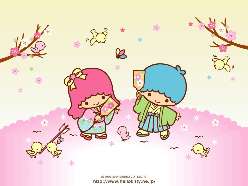 Little Twin Stars Wallpaper - Hello Kitty Little Twin Stars - HD Wallpaper 