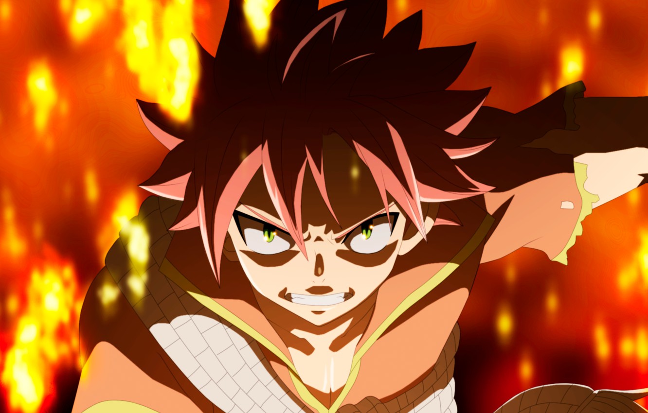 Photo Wallpaper Fire, Guy, Fairy Tail, Natsu Dragneel, - Natsu Dragneel - HD Wallpaper 