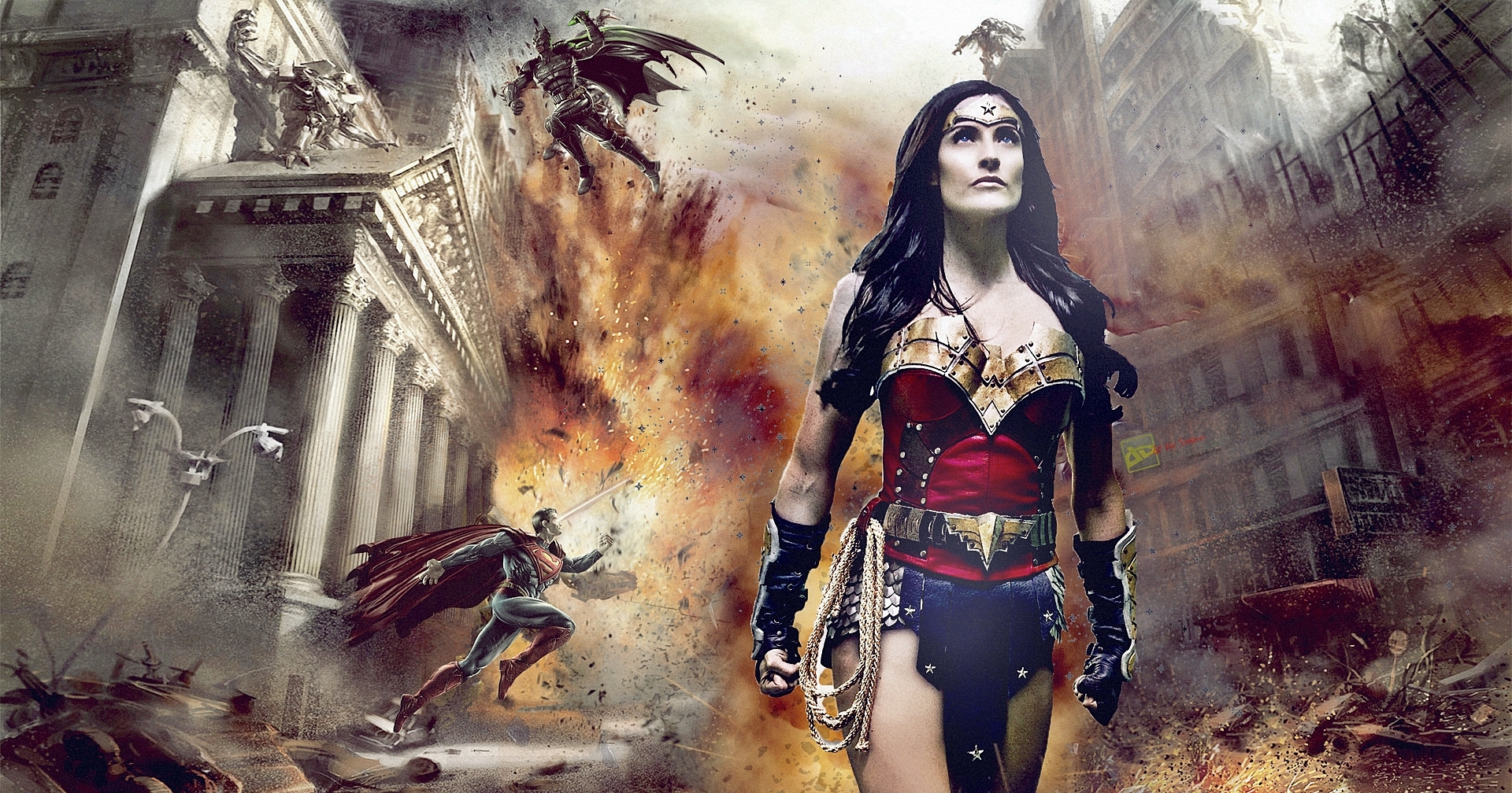 Wonder Woman Injustice Wallpaper For Iphone - Wonder Woman Desktop Hd - HD Wallpaper 
