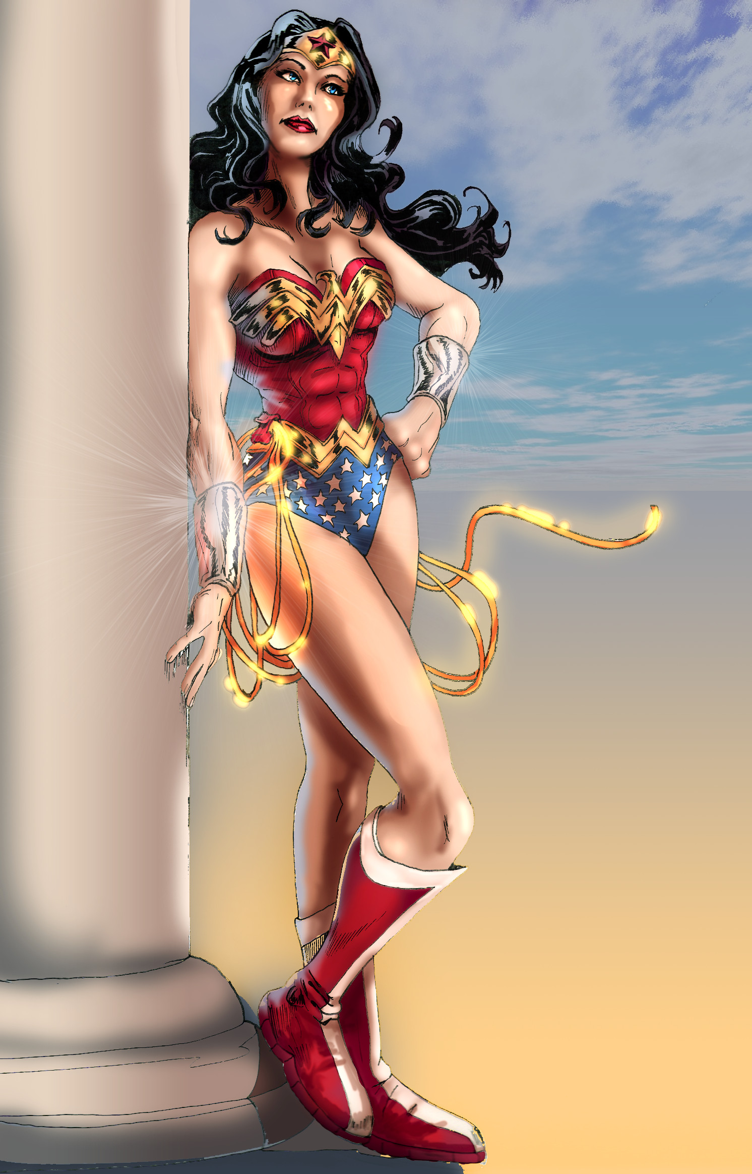 Wonder Woman Crazy Cartoon - HD Wallpaper 