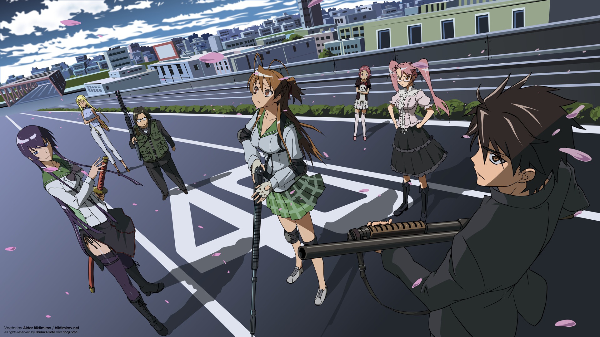 Wallpaper - Highschool Of The Dead Group - HD Wallpaper 