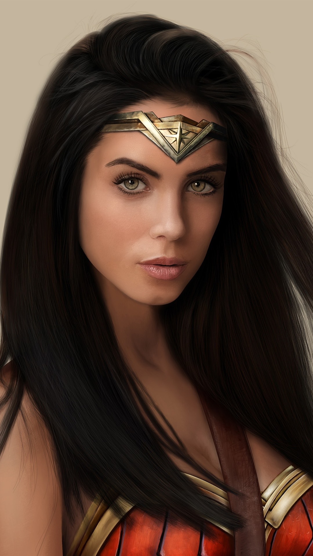 Iphone Wallpaper Wonder Woman, Superhero, Long Hair - Marlen Valderrama Alvaréz Blue - HD Wallpaper 