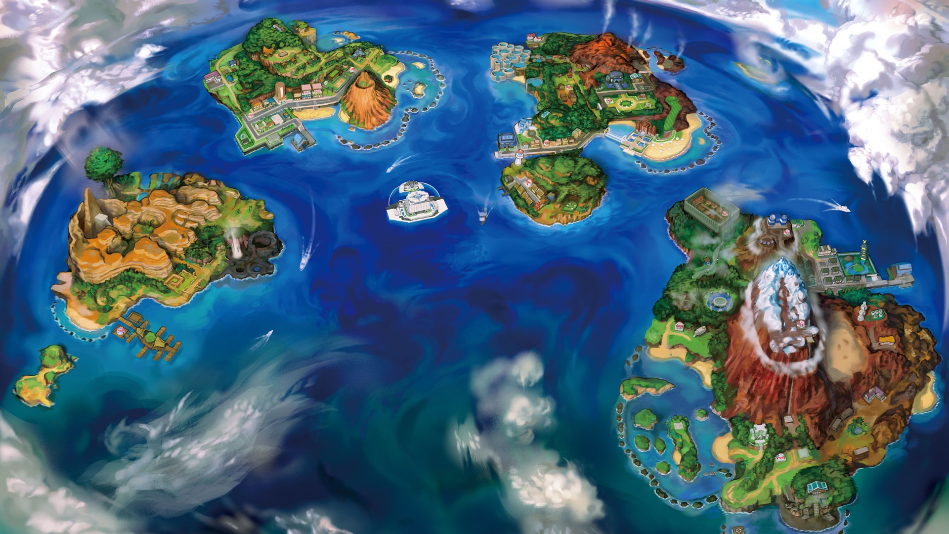Alola Pokemon Regions Map - HD Wallpaper 