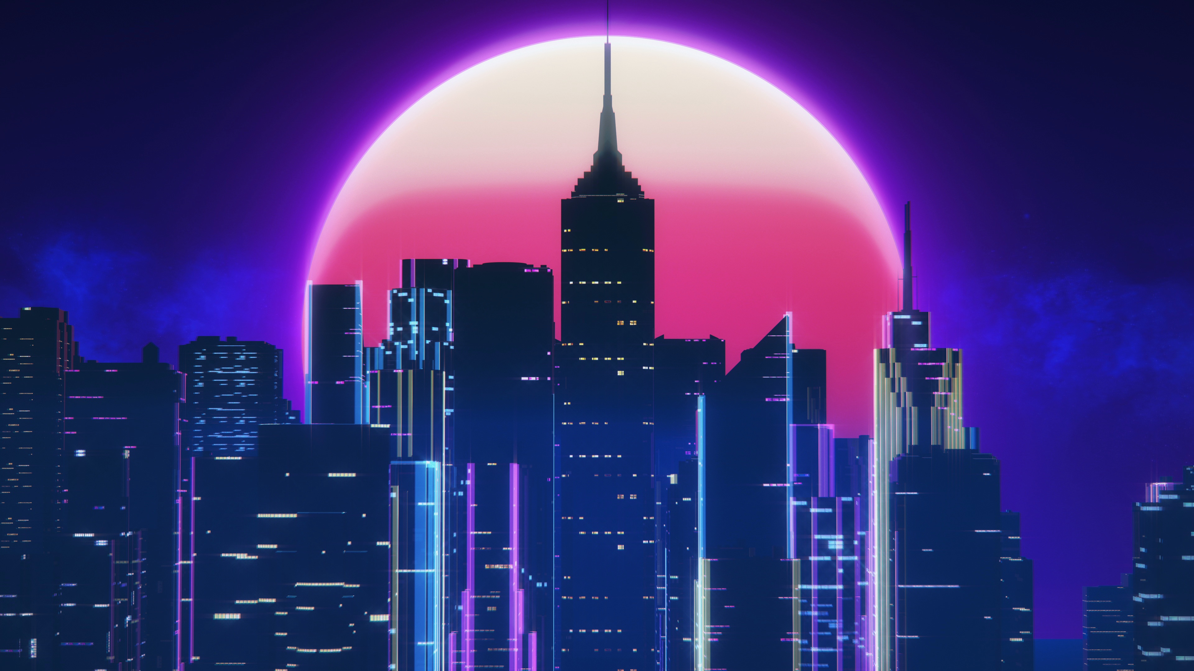 Retro Neon - HD Wallpaper 