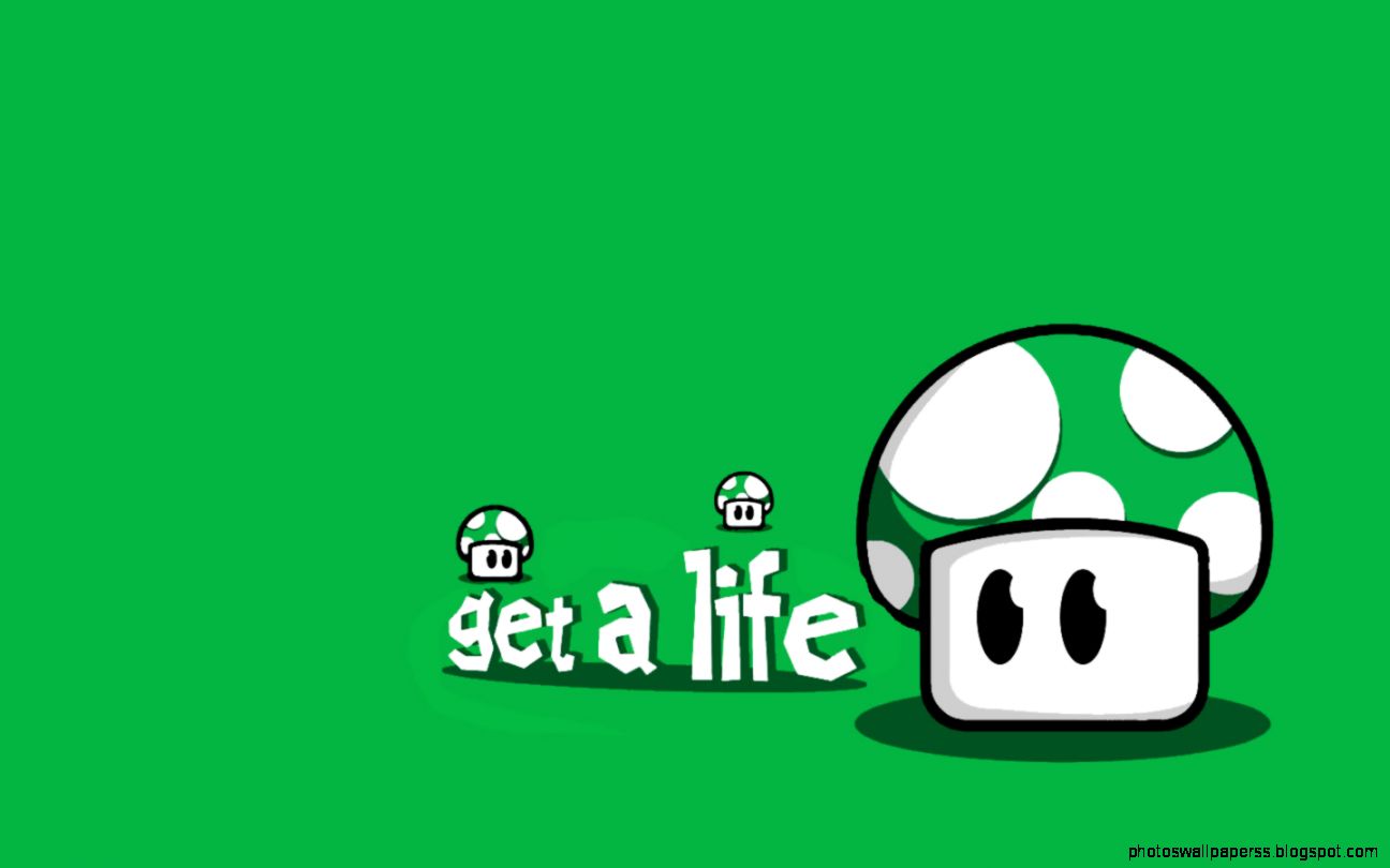 Get A Life Grow Up Mario Mushrooms - Cartoon - HD Wallpaper 