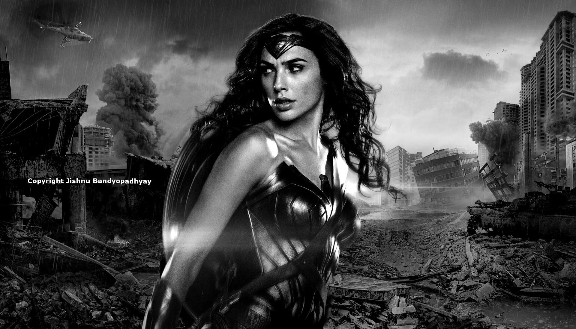 Wonder Woman Free Desktop Wallpaper - Wonder Woman Black And White - HD Wallpaper 