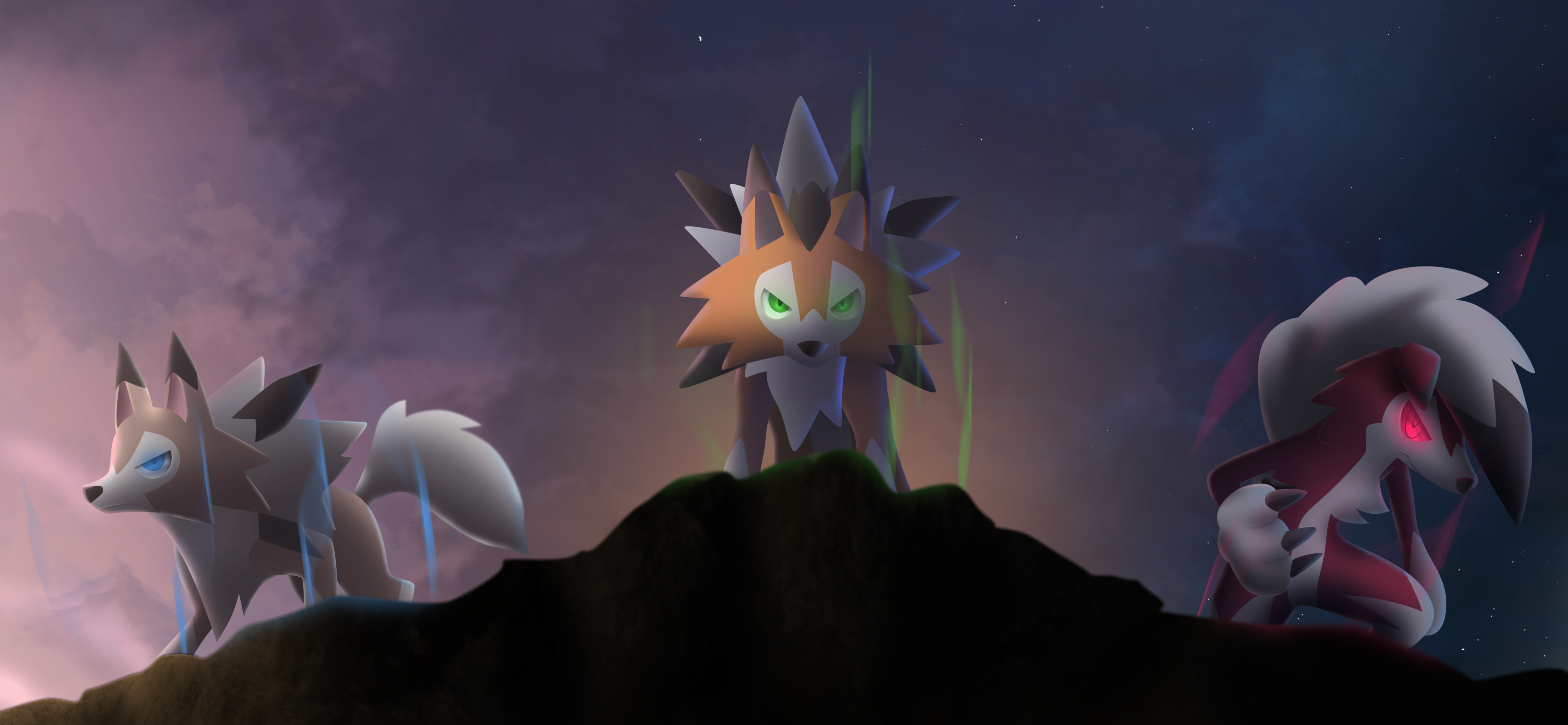 Pokemon Lycanroc Dusk Form - HD Wallpaper 