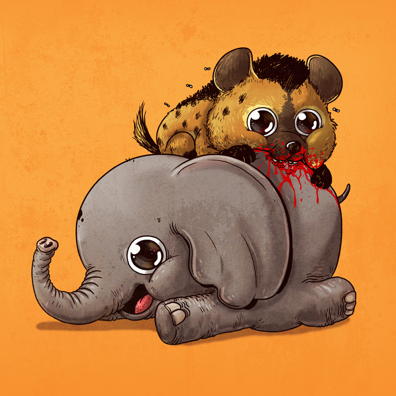 Adorable Wallpapers - Cute Predator Vs Prey - HD Wallpaper 