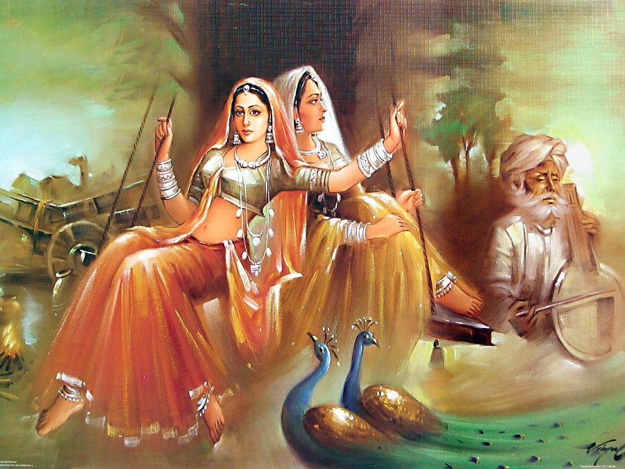 Full Hd Rajasthani Painting - HD Wallpaper 