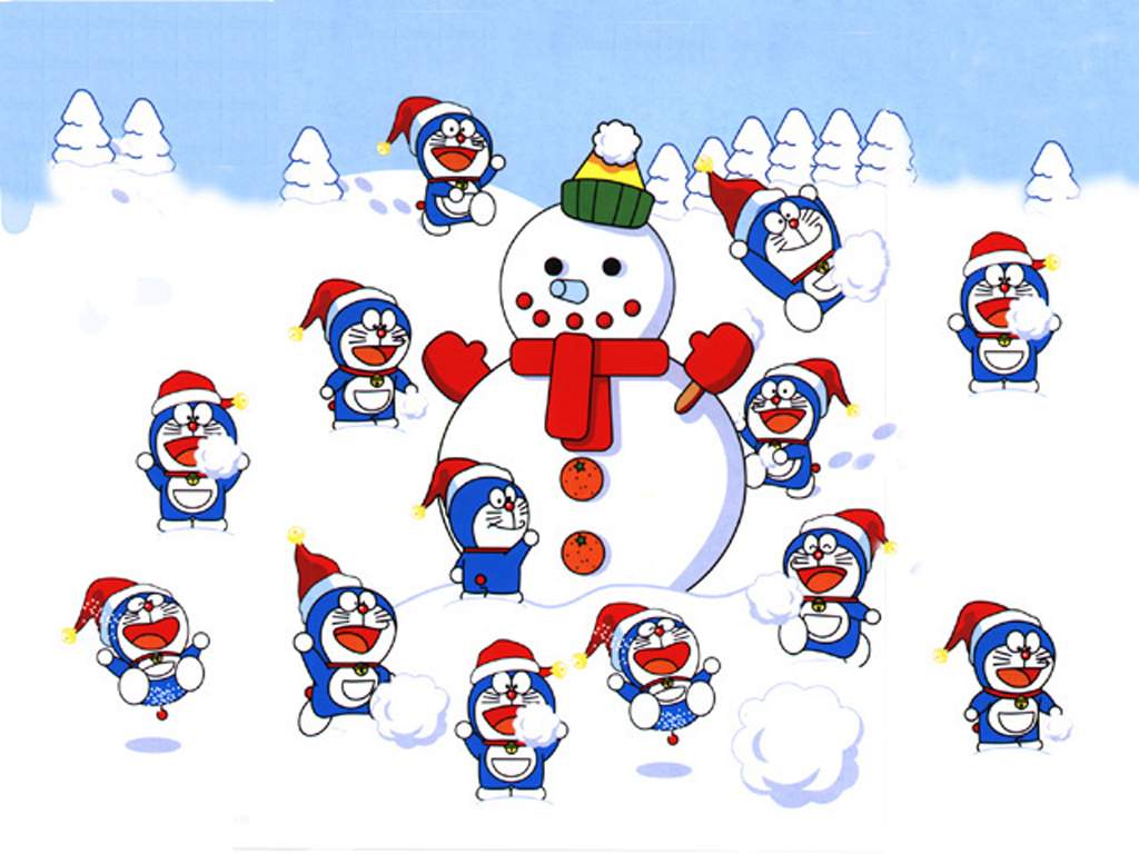 Doraemon Christmas - 1024x768 Wallpaper 