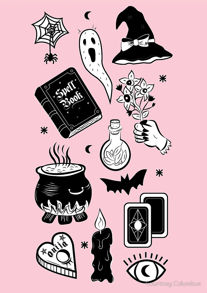 The Pastel Stoner - Pastel Goth Witch Art - HD Wallpaper 