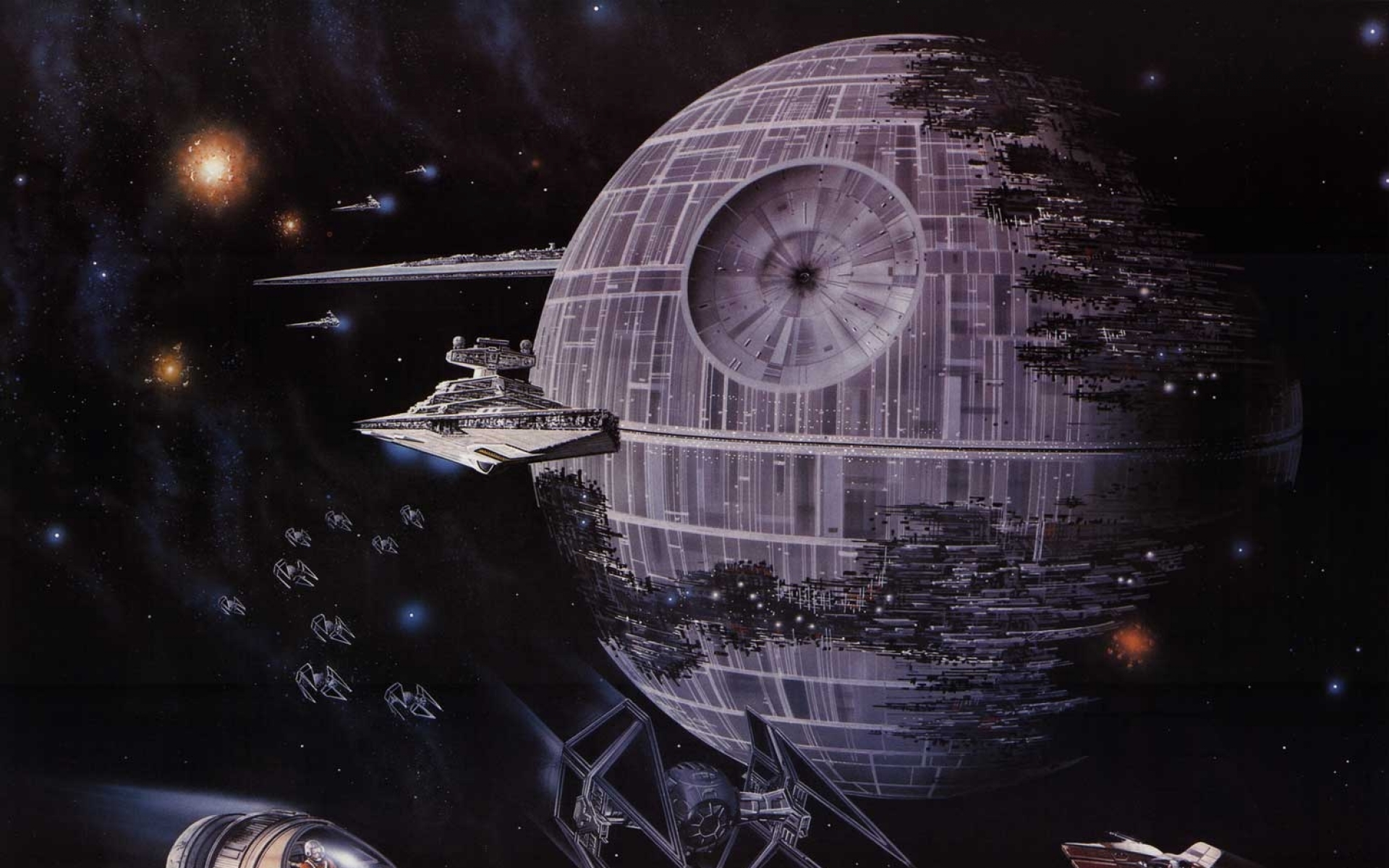 Star Wars Death Star Background - HD Wallpaper 