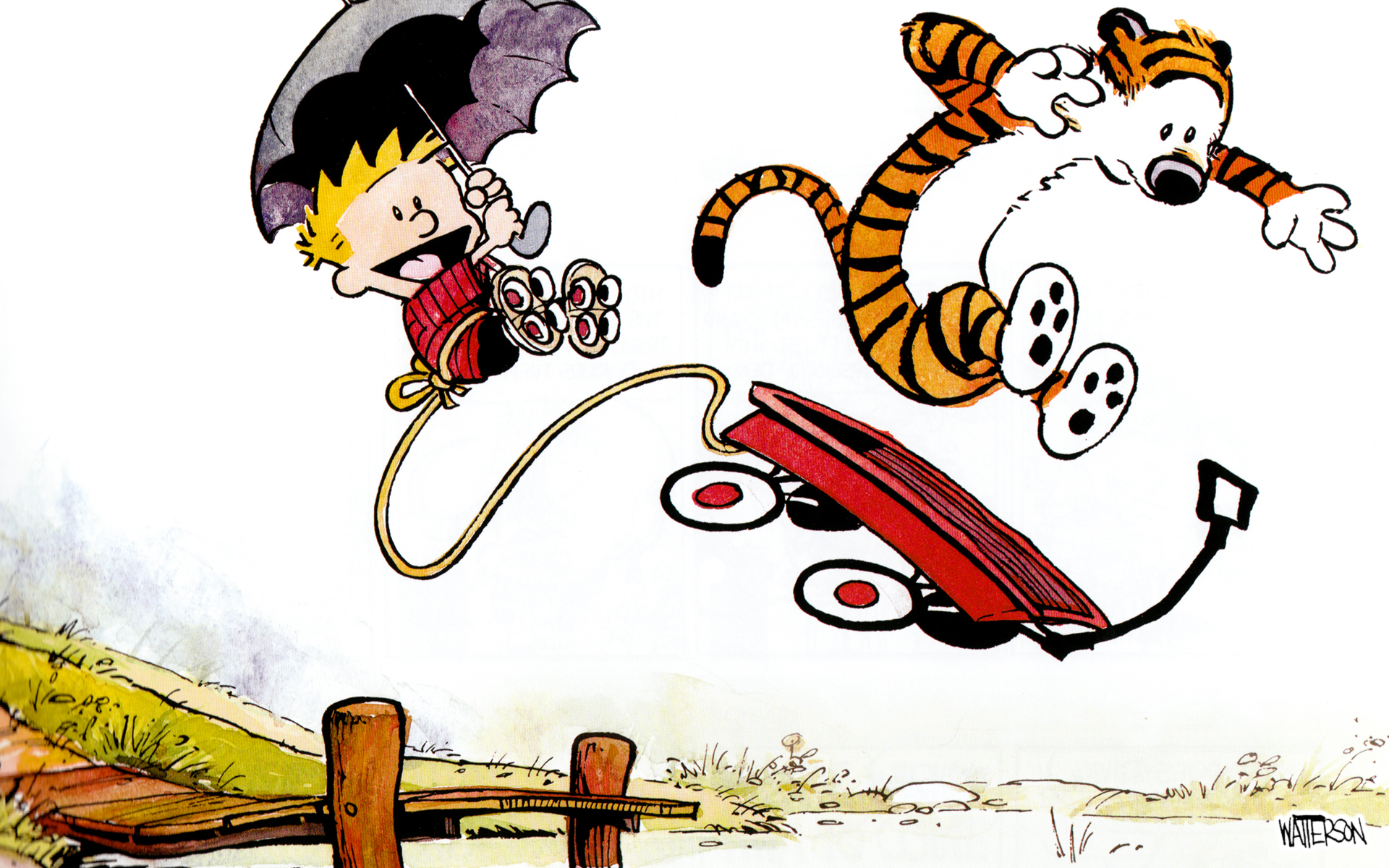 Calvin And Hobbes Spring - HD Wallpaper 