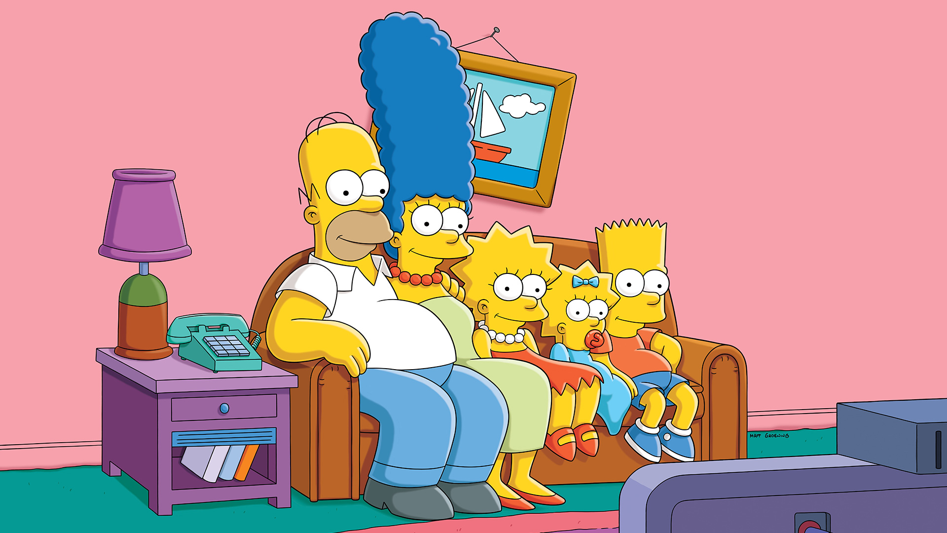 Simpsons Couch - HD Wallpaper 