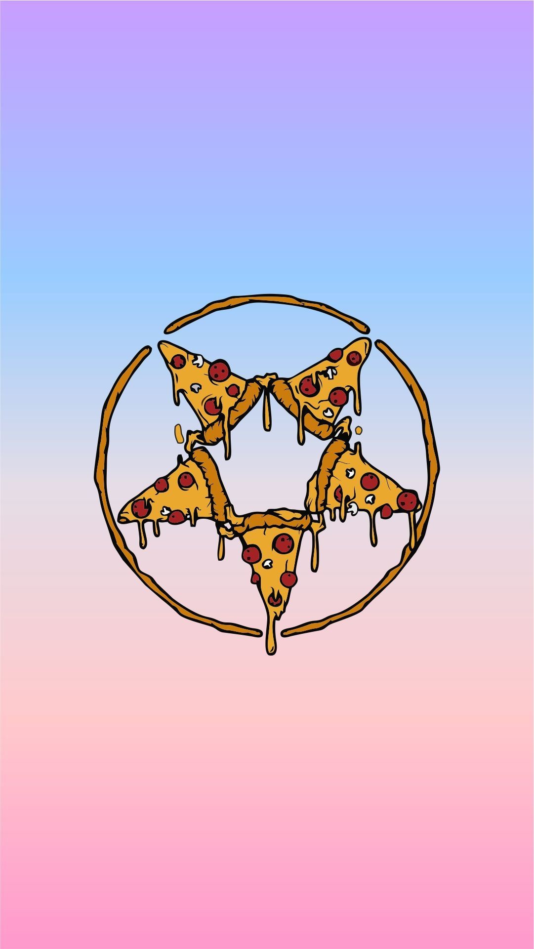 1081x1921, Pizza Pentagram Wallpaper 
 Data Id 133823 - Pentagram Wallpaper Iphone - HD Wallpaper 