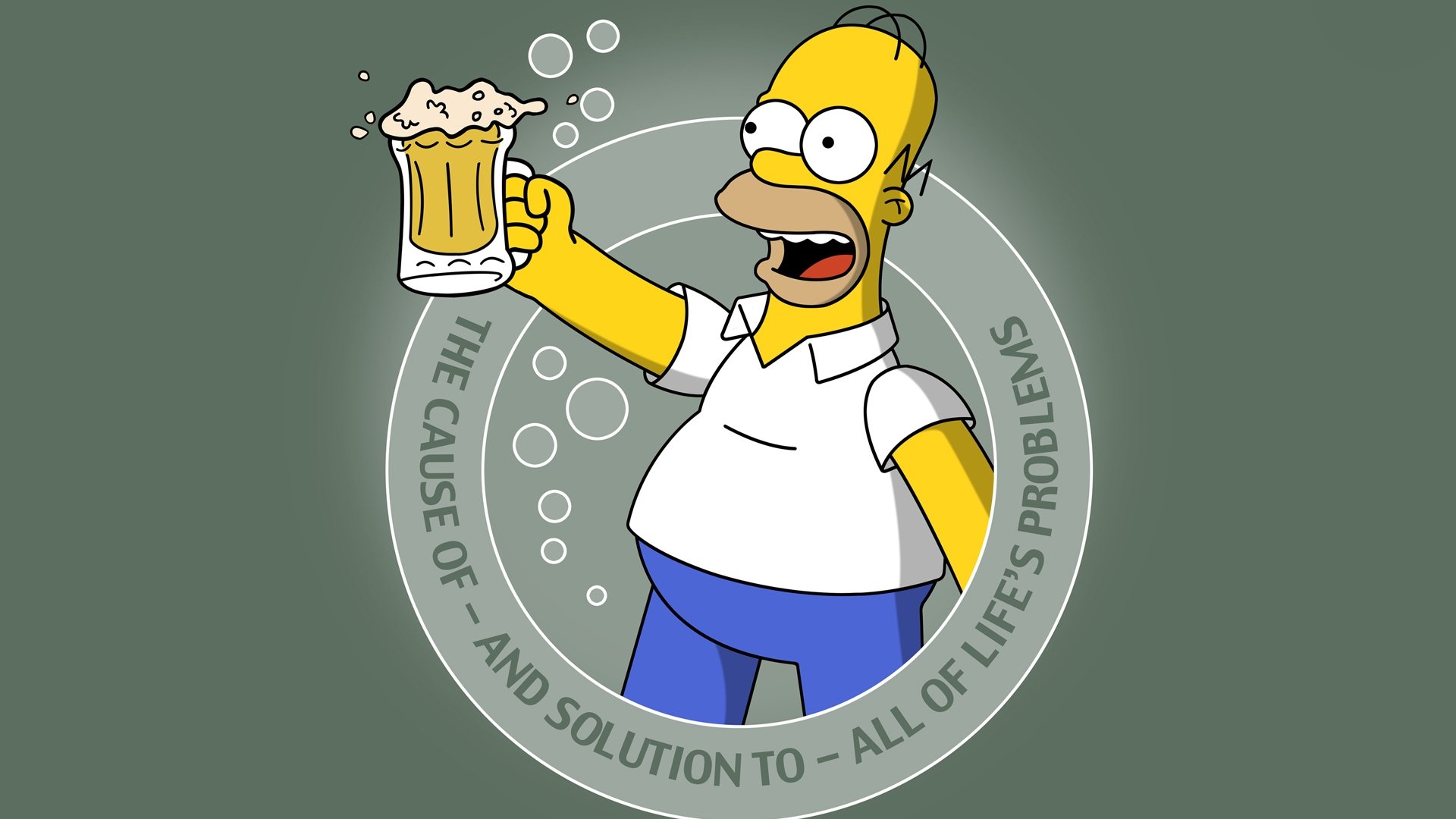 Best Homer Simpson Wallpaper Id - Homer Simpsons Com Cerveja - HD Wallpaper 