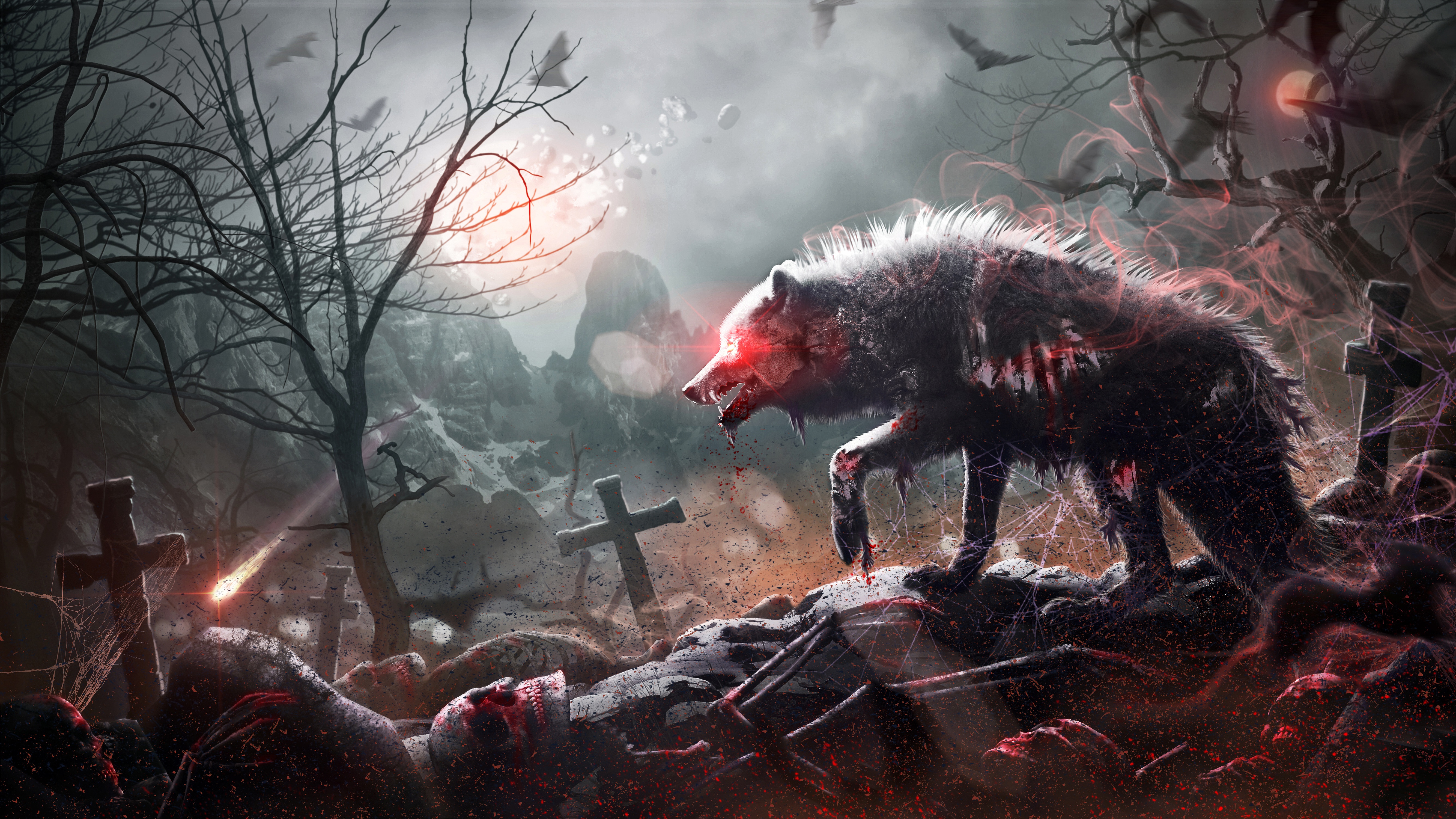 Zombie Wolf - HD Wallpaper 