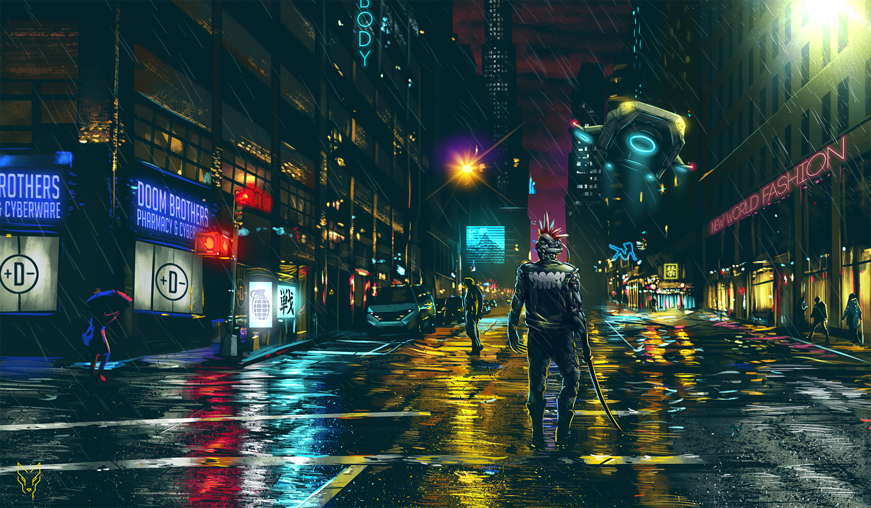 Cyberpunk Illustration - HD Wallpaper 