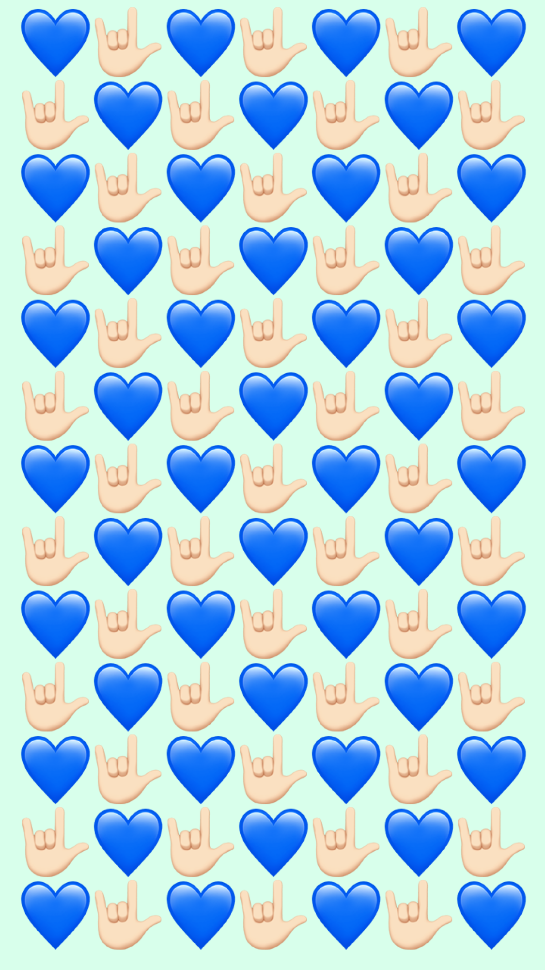Iphone Emojis Blue - HD Wallpaper 
