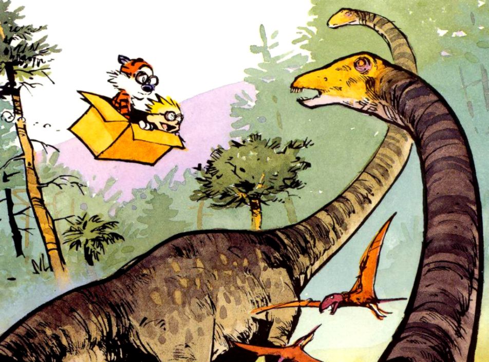 Calvin & Hobbes Wallpaper And Background Image Id - Calvin And Hobbes Time Travel Box - HD Wallpaper 