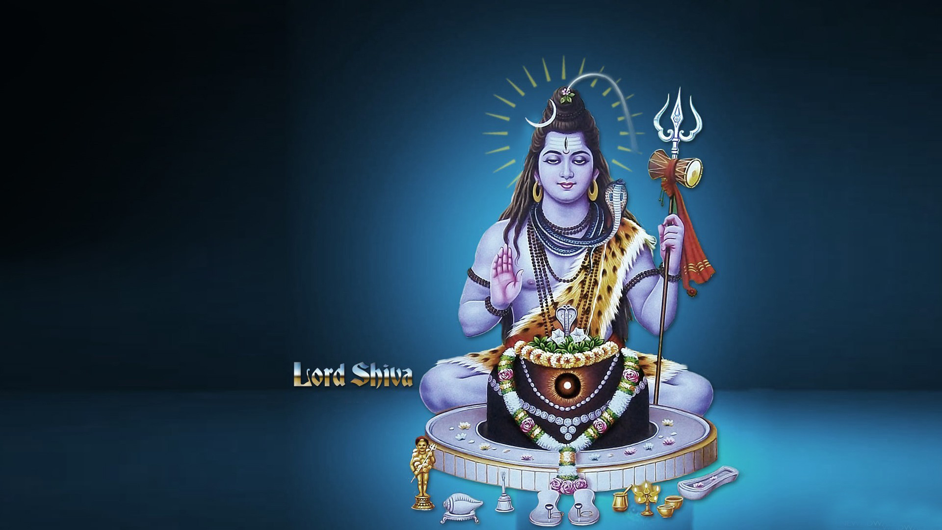 Lord Shiva Wallpapers Free Download Lord Shiva Wallpapers - Shiv Shankar Image Blue Background - HD Wallpaper 