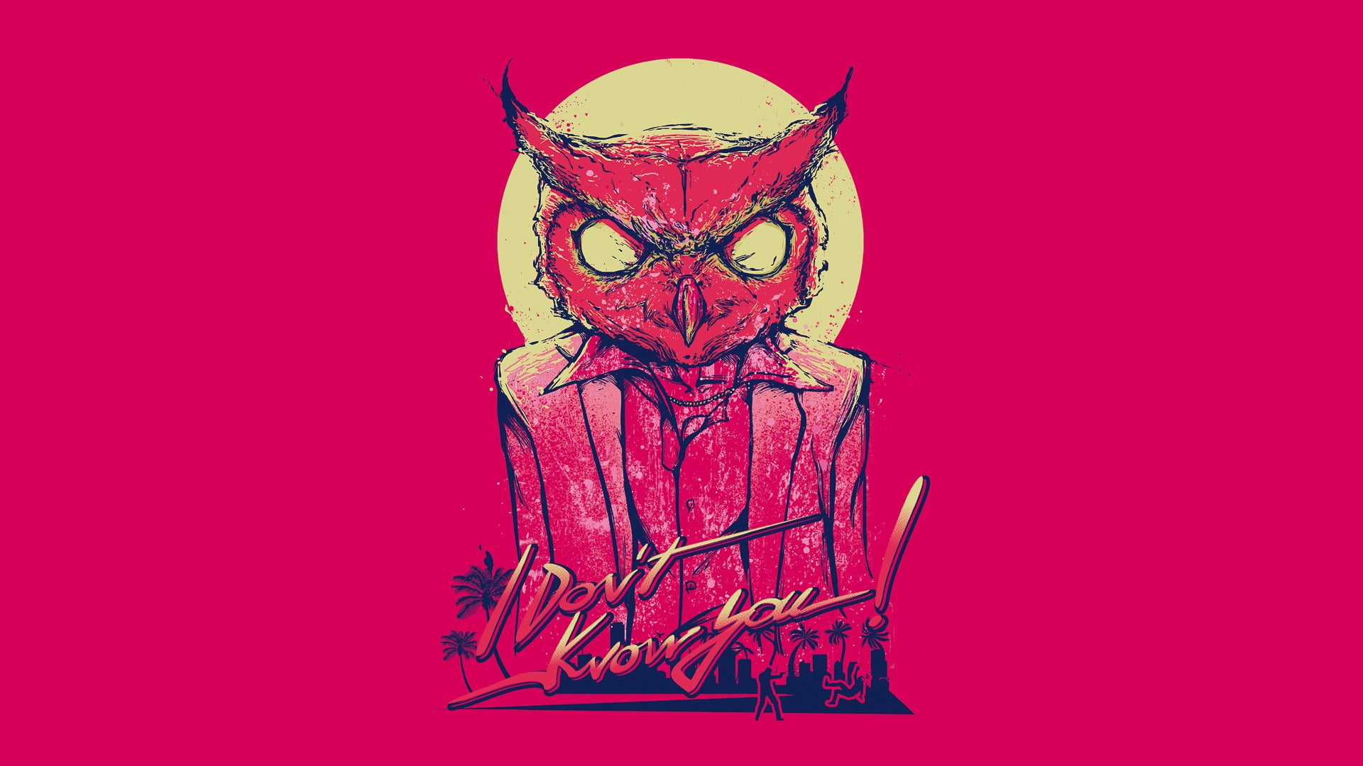 Download Wallpaper Hotline Miami Rasmus Art Mask Owl - Hotline Miami - HD Wallpaper 