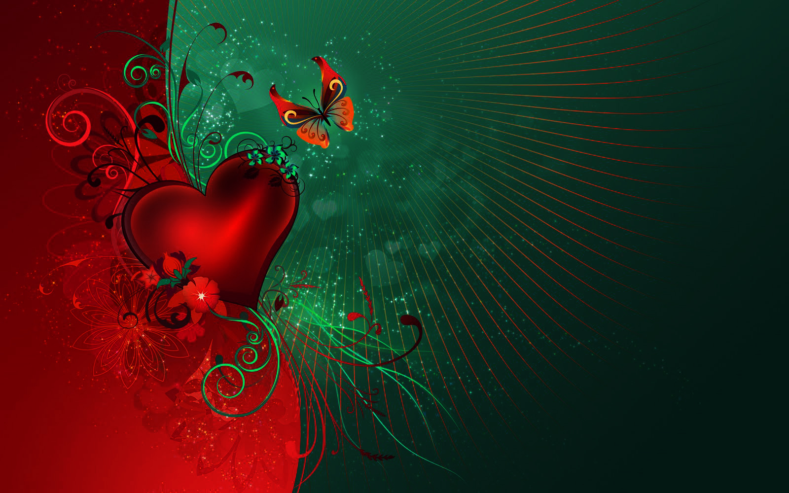 Butterfly Heart New Live Wallpaper Wide Free Downlode - Live Wallpaper Downlode - HD Wallpaper 