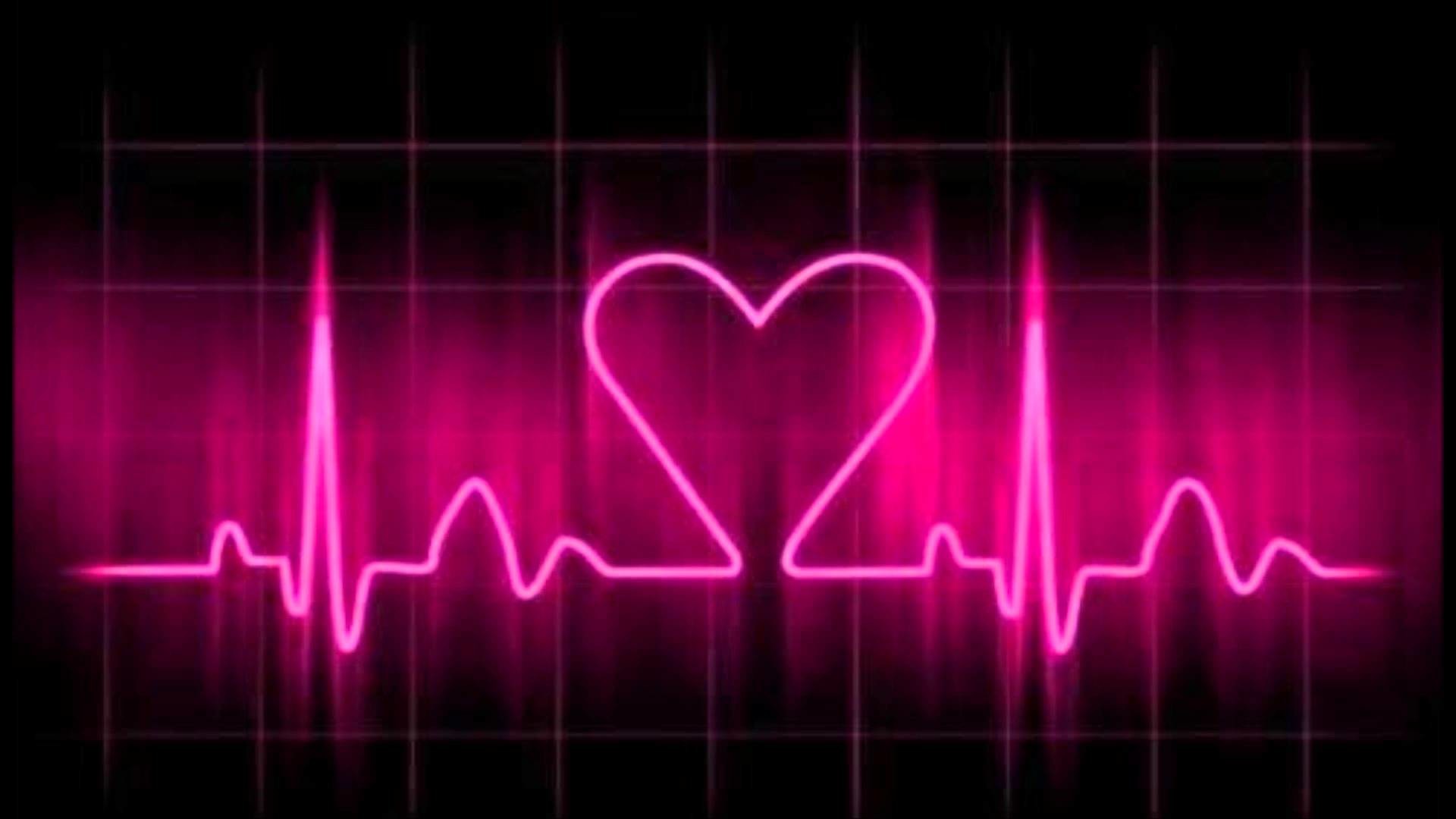 Heartbeat 
 Data-src - Happy Valentines Day Neon - HD Wallpaper 