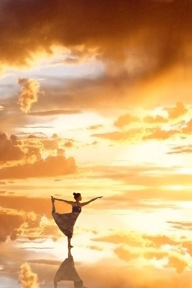 Yoga Reflection Wallpaper - Landscape Oil Painting On Canvas - HD Wallpaper 