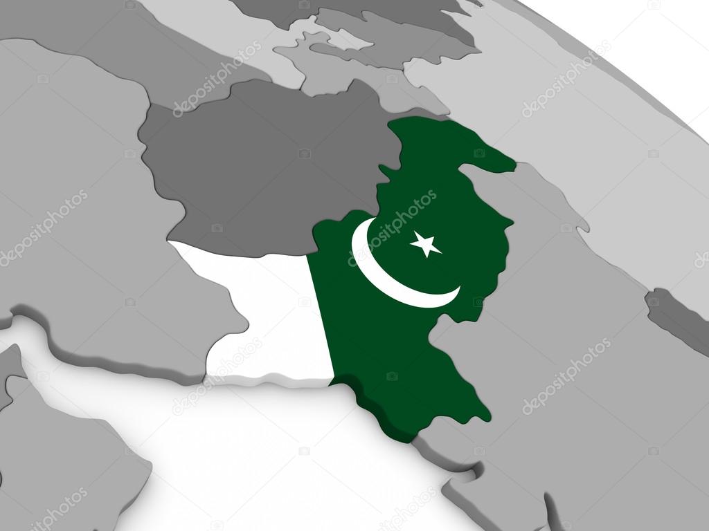 Pakistan Flag With Map - HD Wallpaper 