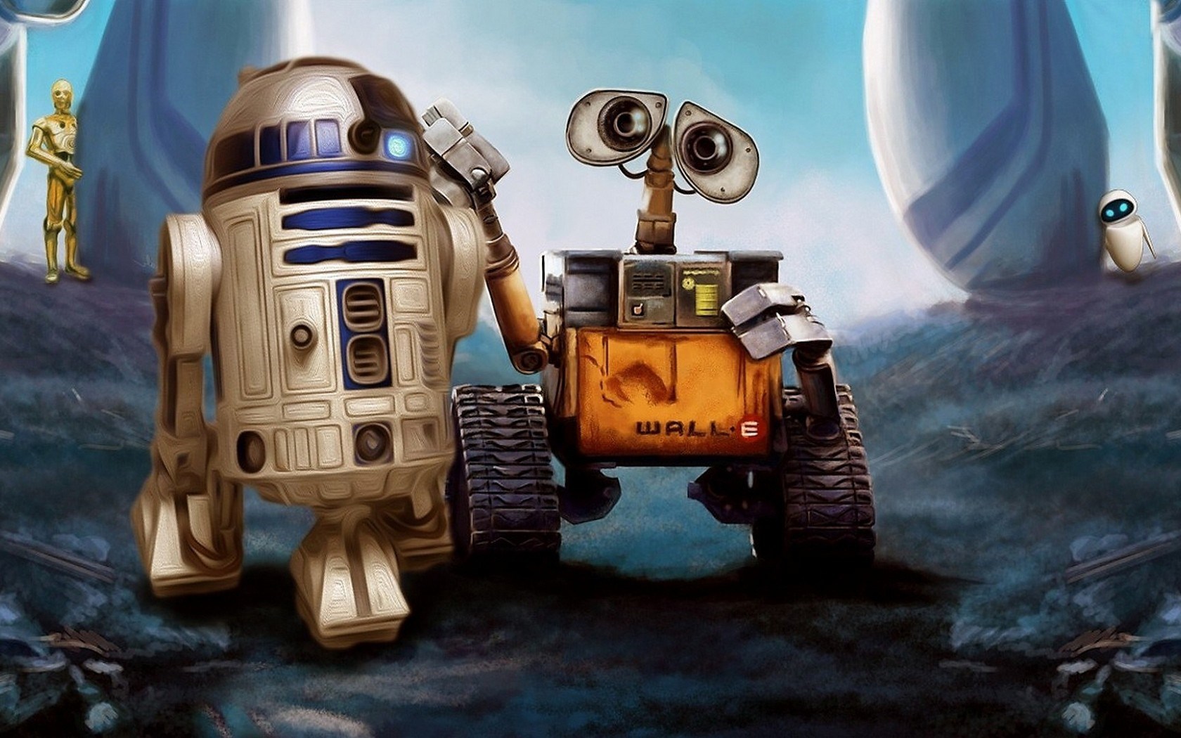 Star Wars Robot Background - 1680x1050 Wallpaper 