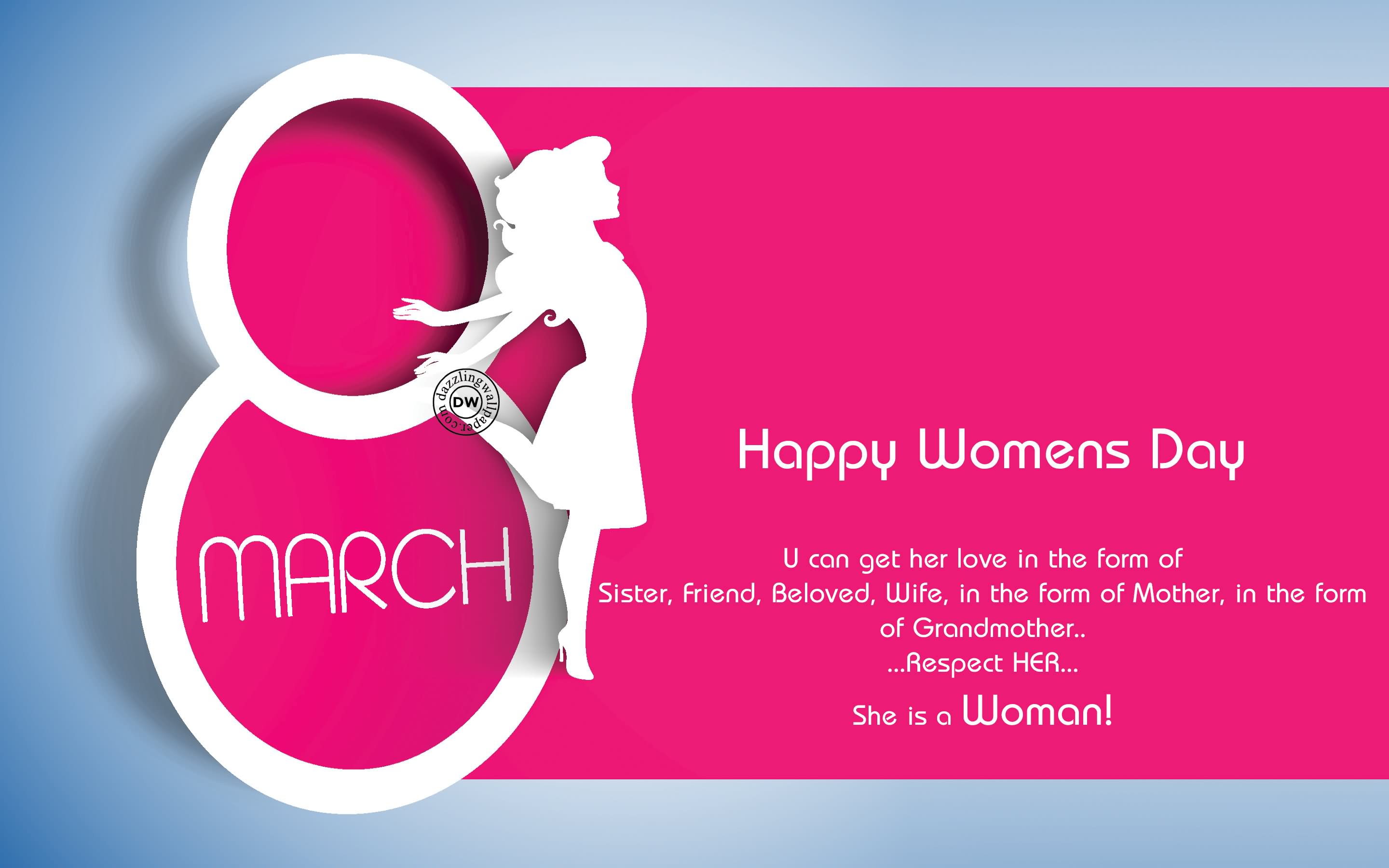 8 March Happy Women S Day Hd Wallpaper - Wife Happy Women's Day - HD Wallpaper 