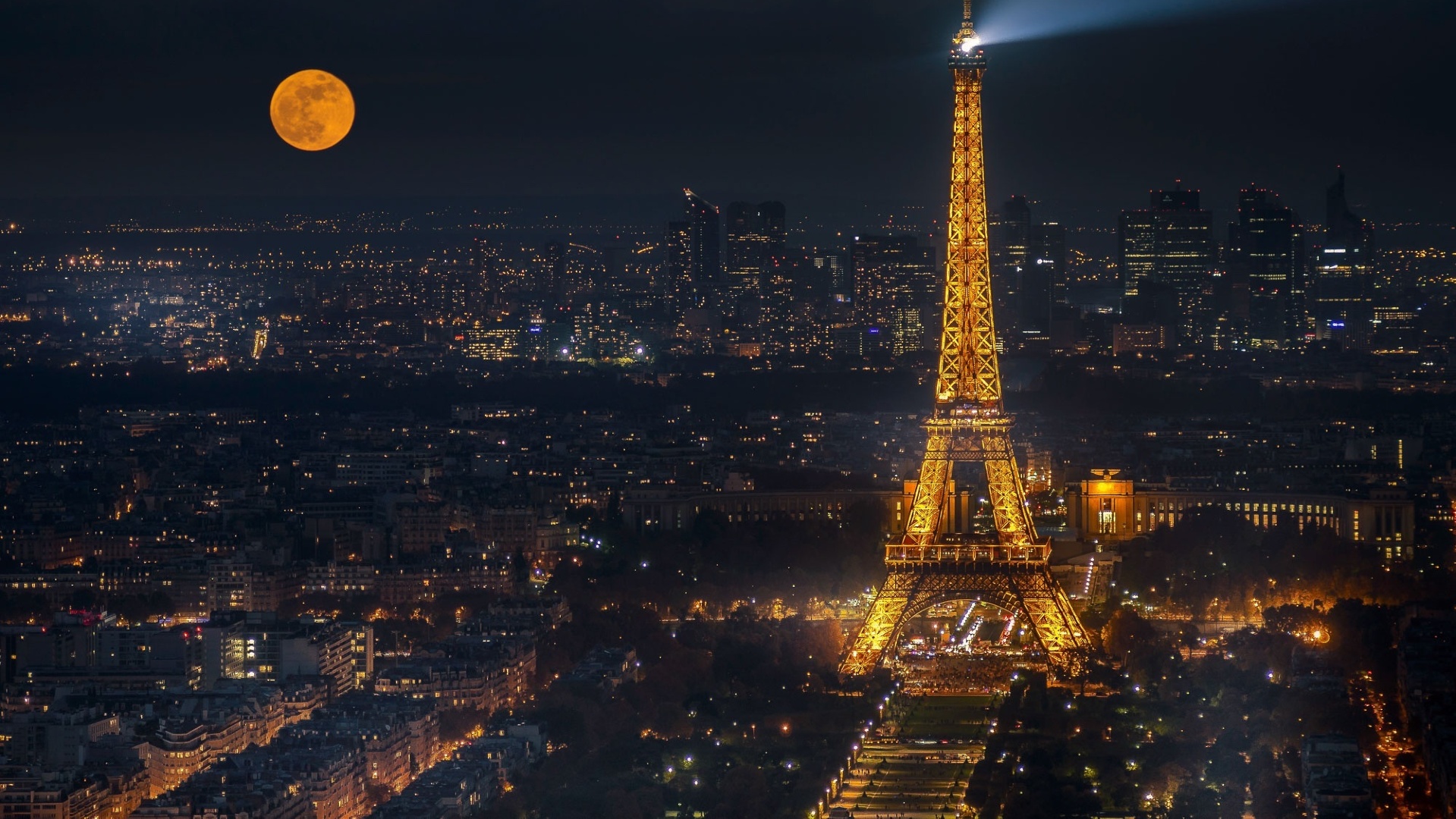 Eiffel Tower Night Full Hd 1080p - HD Wallpaper 