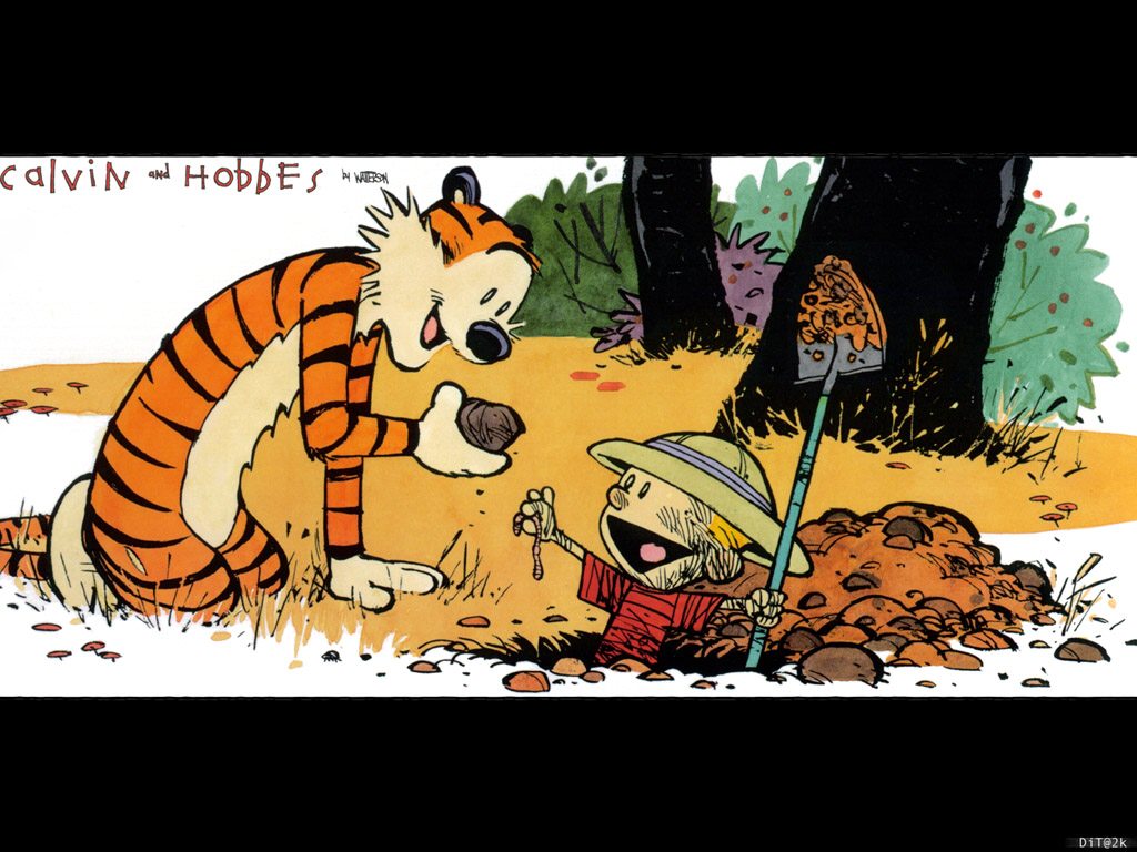 Calvin And Hobbes Wallpaper - HD Wallpaper 