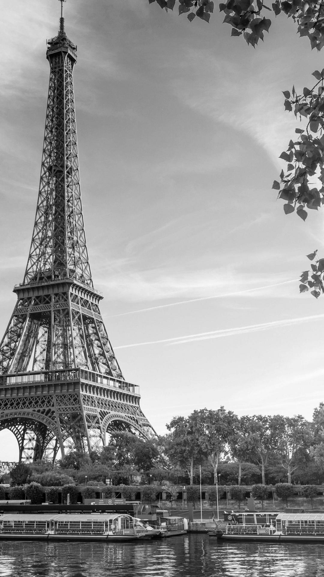 Paris Wallpaper Black And White - Eiffel Tower - HD Wallpaper 