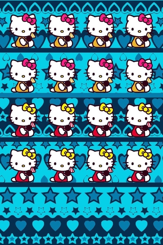 Hd Lots Hello Kitty Iphone 4 Wallpapers - Hello Kitty Wallpaper Blue - HD Wallpaper 